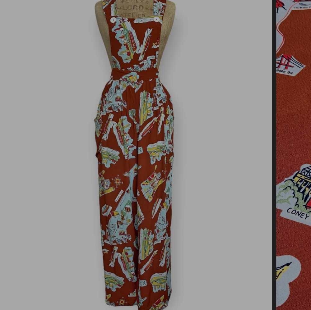 Loco Lindo Cinnamon Dungarees Large